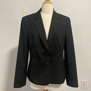 Jones New York Womens 10 Black Single Breasted Blazer Preppy Business Y2K Jacket